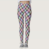 Lebhaftes, farbenfrohes Muster Leggings (Vorderseite)