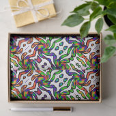 Lebhaftes, farbenfrohes Muster Seidenpapier (Geschenk)