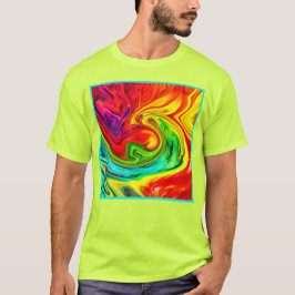 Lebhaftes, farbenfrohes Muster T-Shirt