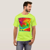 Lebhaftes, farbenfrohes Muster T-Shirt (Vorne ganz)
