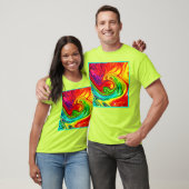 Lebhaftes, farbenfrohes Muster T-Shirt (Unisex)