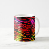 Lebhaftes, farbenfrohes Musterdesign aus abstrakte Kaffeetasse (VorderseiteRechts)