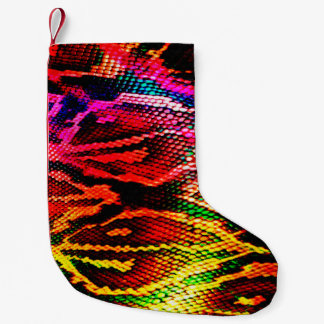 Lebhaftes, farbenfrohes Musterdesign aus abstrakte Kleiner Weihnachtsstrumpf