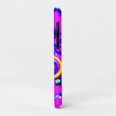Lebhaftes, farbenfrohes Neonmuster Case-Mate iPhone Hülle (Hinten/Links)