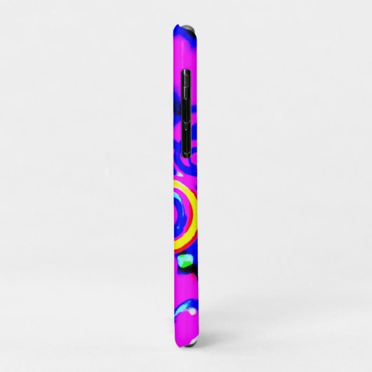 Lebhaftes, farbenfrohes Neonmuster Case-Mate iPhone Hülle (Hinten/Links)