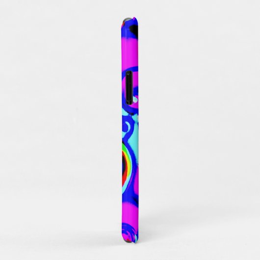 Lebhaftes, farbenfrohes Neonmuster Case-Mate iPhone Hülle (Hinten/Rechts)