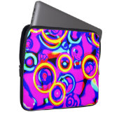 Lebhaftes, farbenfrohes Neonmuster Laptopschutzhülle (Vorne Rechts)