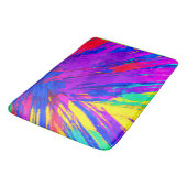 Lebhaftes farbenfrohes Regenbogendesign Badematte (Schrägansicht)