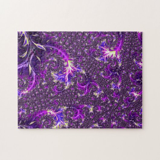 Lebhaftes farbenfrohes Trippy Groovy Boho Spiral F Puzzle (Horizontal)