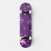 Lebhaftes farbenfrohes Trippy Groovy Boho Spiral F Skateboard (Vorderseite)