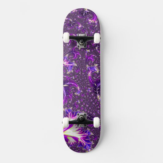 Lebhaftes farbenfrohes Trippy Groovy Boho Spiral F Skateboard (Vorderseite)