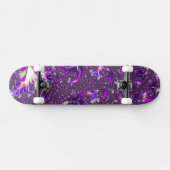 Lebhaftes farbenfrohes Trippy Groovy Boho Spiral F Skateboard (Horizontal)