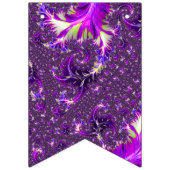 Lebhaftes farbenfrohes Trippy Groovy Boho Spiral F Wimpelkette (Dritte Fahne)