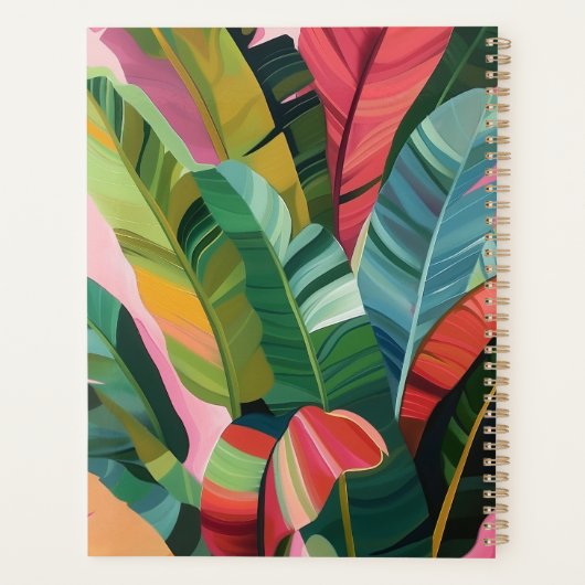 Lebhaftes, farbenprächtiges, abstraktes tropisches planer (Rückseite)