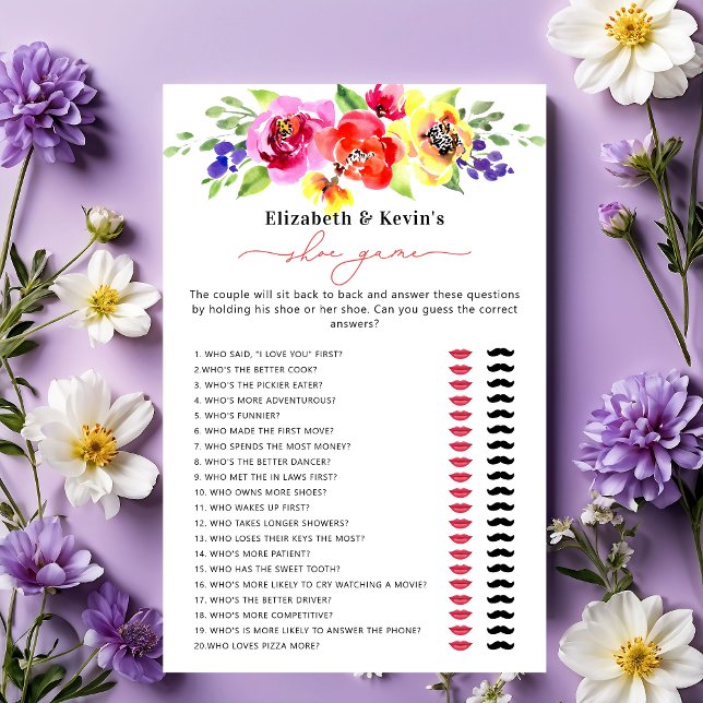 Lebhaftes farbenprächtiges Brautparty-Schuhspiel (Von Creator hochgeladen)