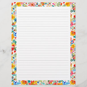 Lebhaftes farbenprächtiges Papier mit Blumenblätte