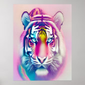 Lebhaftes farbenprächtiges Tigergefecht Poster (Vorne)