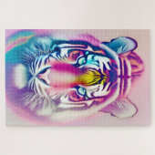 Lebhaftes farbenprächtiges Tigergefecht Puzzle (Horizontal)