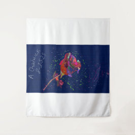 Lebhaftes farbiges Blumenband Wandteppich