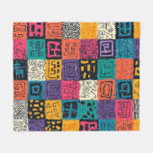Lebhaftes farbiges Box-Muster (1) Fleecedecke (Vorderseite (Horizontal))