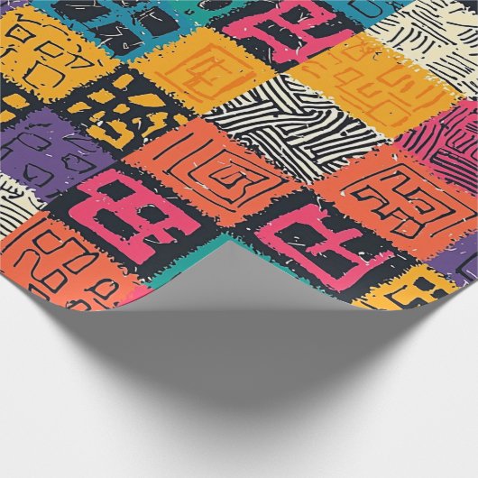 Lebhaftes farbiges Box-Muster (1) Geschenkpapier (Ecke)