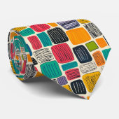 Lebhaftes farbiges Box-Muster (2) Krawatte (Gerollt)