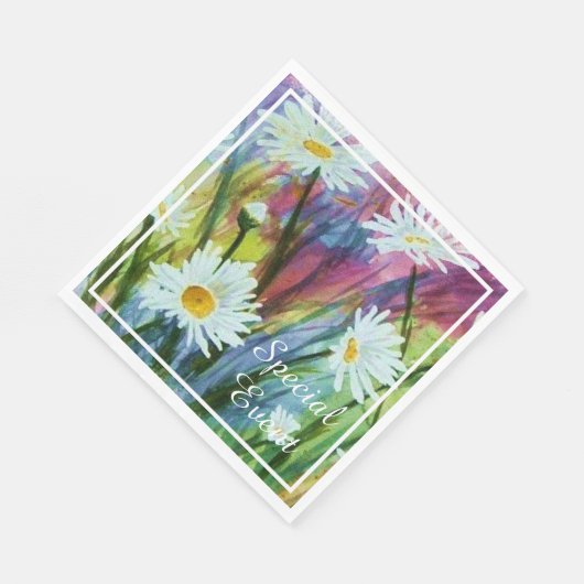 Lebhaftes farbiges Feld weißer Milchsorten Serviette (Ecke)