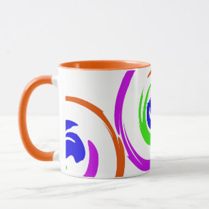 Lebhaftes farbiges modernes künstlerisches Design Tasse