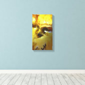 Lebhaftes, farbiges Mossy Agate-Foto Leinwanddruck (Insitu (Holzboden))