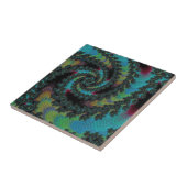 Lebhaftes farbiges Pinwheel Teppich Fraktal Abstra Fliese (Seite)