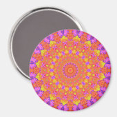 Lebhaftes farbiges Psychedelisches Abstraktes Kale Magnet (Vorderseite/Rückseite)