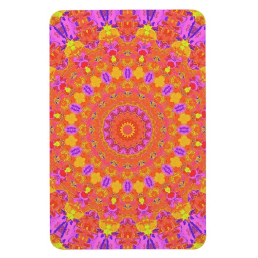 Lebhaftes farbiges Psychedelisches Abstraktes Kale Magnet (Vertikal)