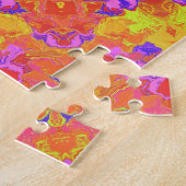 Lebhaftes farbiges Psychedelisches Abstraktes Kale Puzzle (Seite)
