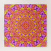 Lebhaftes farbiges Psychedelisches Abstraktes Kale Puzzle (Horizontal)