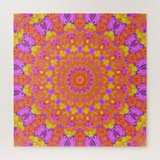 Lebhaftes farbiges Psychedelisches Abstraktes Kale Puzzle (Vertikal)