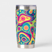 Lebhaftes Farbmuster für groovative Wirbel Thermobecher (Rückseite)