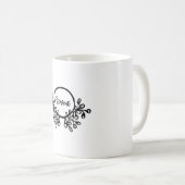Lebhaftes Federmuster | Farbenfrohe Natur Bl Kaffeetasse (VorderseiteRechts)