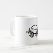 Lebhaftes Federmuster | Farbenfrohe Natur Bl Kaffeetasse (Vorderseite Links)