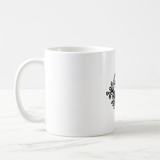 Lebhaftes Federmuster | Farbenfrohe Natur Bl Kaffeetasse (Links)