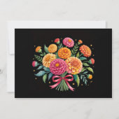 Lebhaftes Fiesta Bouquet Probe Dinner Einladung (Rückseite)