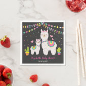 Lebhaftes Fiesta Llama Alpaca Baby Duschdekor Serviette (Beispiel)