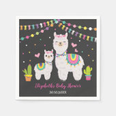 Lebhaftes Fiesta Llama Alpaca Baby Duschdekor Serviette (Vorderseite)