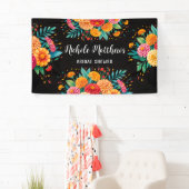 Lebhaftes Fiesta Wedding Bouquet Brautparty Banner (Insitu)