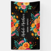 Lebhaftes Fiesta Wedding Bouquet Brautparty Banner (Vertikal)