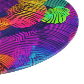 Lebhaftes Fingerabdruck-Design Schneidebrett (Ecke)