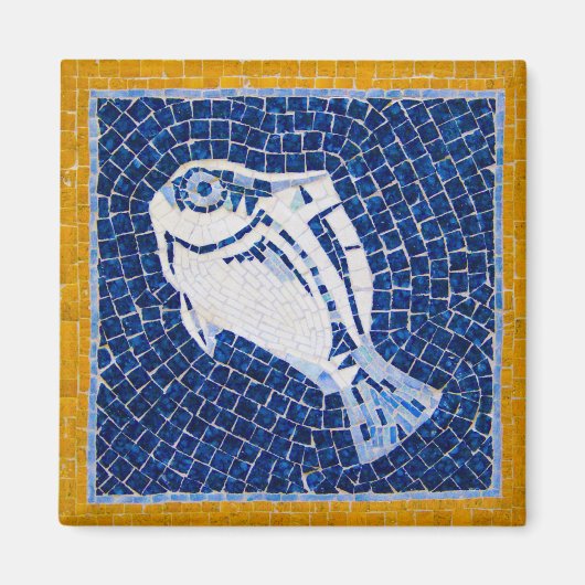 Lebhaftes Fisch-Mosaikmagnet Magnet (Vorne)