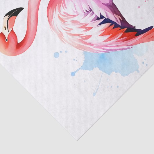 Lebhaftes Flamingo Watercolor Decoupage Tissue Pap Seidenpapier (Ausschnitt)
