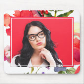 Lebhaftes florales Foto Mousepad (Vorne)