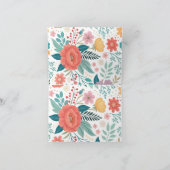 Lebhaftes, florales Multioptikmuster Dankeskarte (Innenseite)