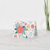 Lebhaftes, florales Multioptikmuster Dankeskarte (Vorderseite)